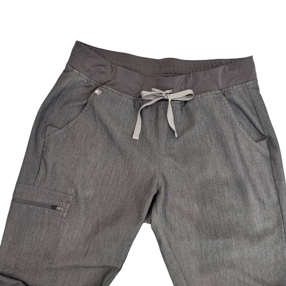 FIGS High Waisted Zamora Jogger Scrub Pants Gray Women's Medium Tall MT Utiulity - Picture 3 of 12